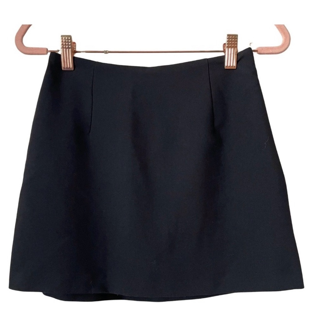 Abercrombie & Fitch Skort Womens XS Black High Waisted Tailored Mini Skirt Lined